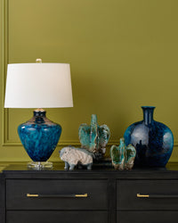 Currey and Company - 1200-1012 - Vase - Pavonini - Blue