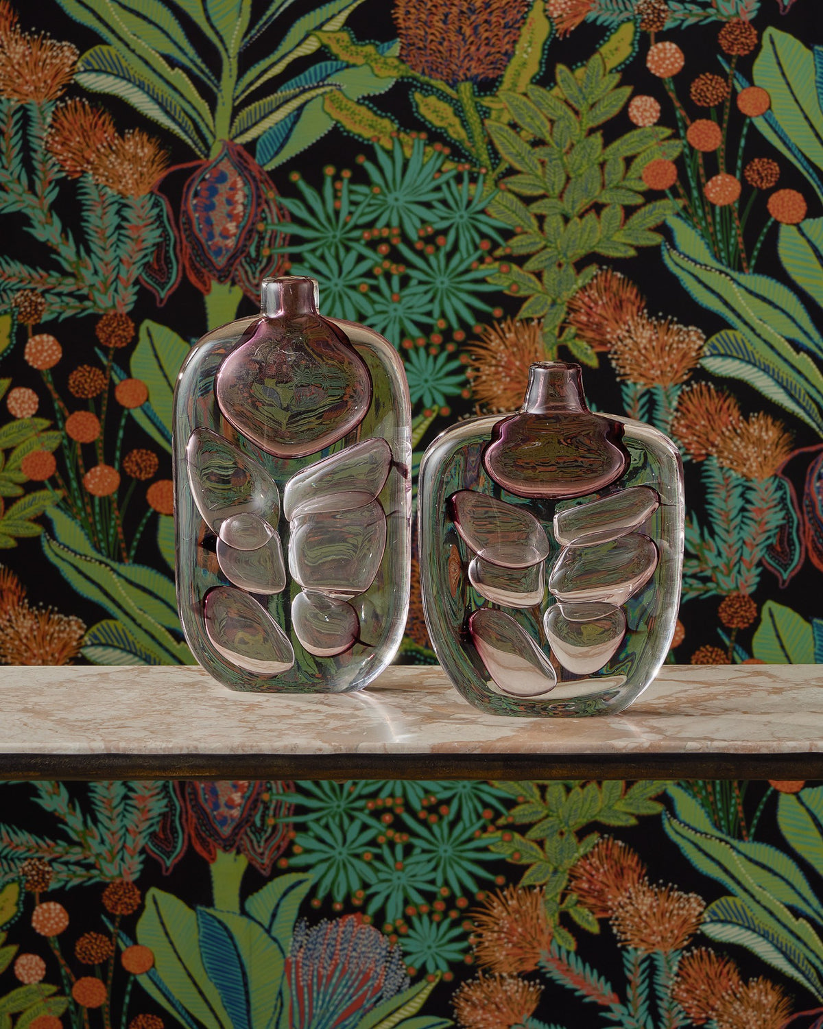 Currey and Company - 1200-1017 - Vase - Vicolino - Clear / Purple