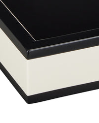 Currey and Company - 1200-1019 - Tray Set of 2 - Lacquer - Ivory / Black