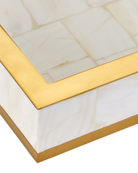 Currey and Company - 1200-1021 - Tray Set of 2 - Casey - Natural / Brass