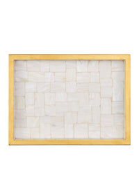 Currey and Company - 1200-1021 - Tray Set of 2 - Casey - Natural / Brass