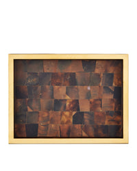 Currey and Company - 1200-1022 - Tray Set of 2 - Casey - Natural / Brass