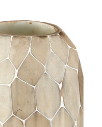 Currey and Company - 1200-1032 - Vase - Runnell - White/Beige/Antique