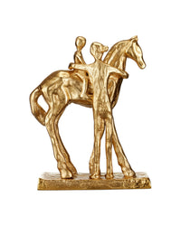 Currey and Company - 1200-1033 - Sculpture - Dujardin Equestrian - Gold