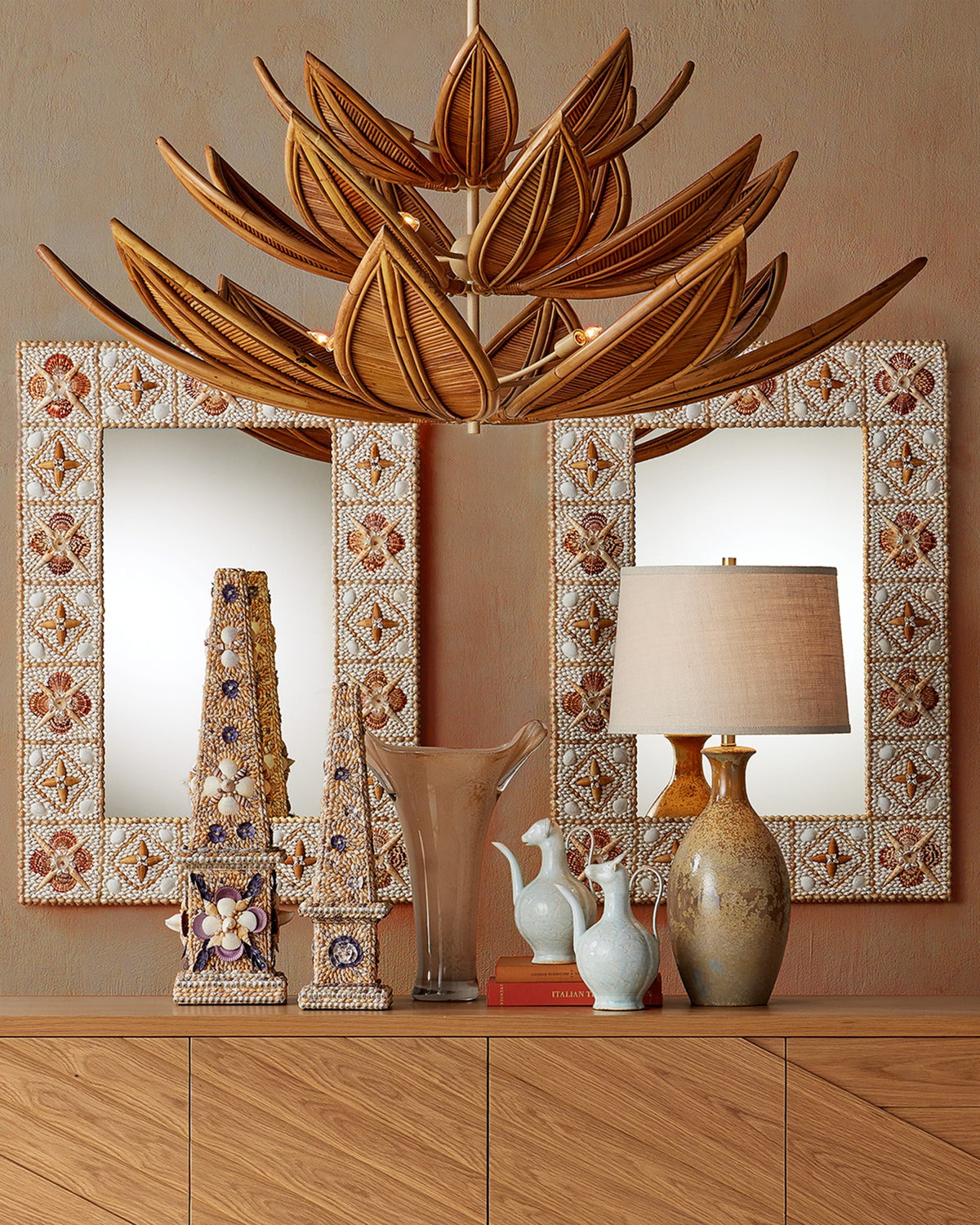 Currey and Company - 1200-1042 - Obelisk - Coquillage - Natural