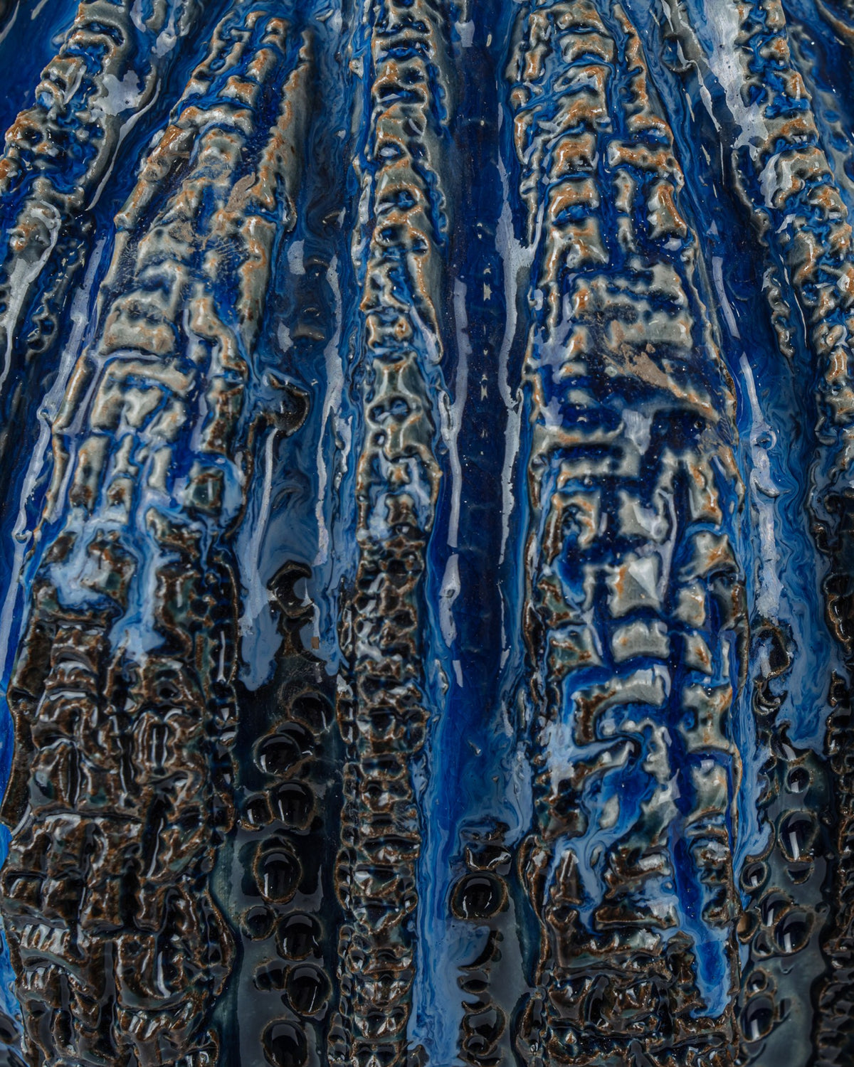 Currey and Company - 1200-1048 - Vase - Folios Vase - Reactive Dark Blue