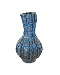 Currey and Company - 1200-1048 - Vase - Folios Vase - Reactive Dark Blue