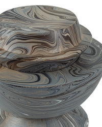 Currey and Company - 1200-1049 - Box Set of 3 - Marbleized - Marbleized Gray