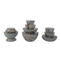Currey and Company - 1200-1049 - Box Set of 3 - Marbleized - Marbleized Gray