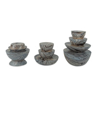 Currey and Company - 1200-1049 - Box Set of 3 - Marbleized - Marbleized Gray