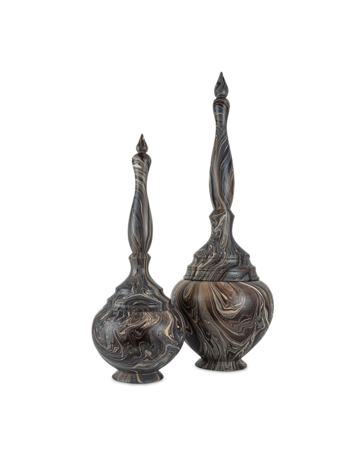 Currey and Company - 1200-1050 - Box - Marbleized - Marbleized Brown