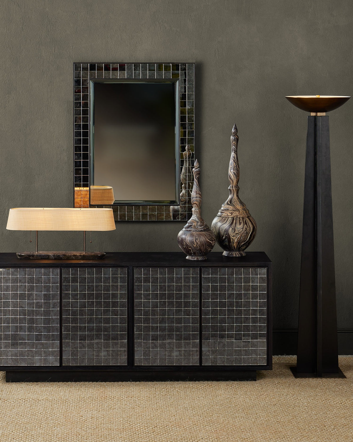 Currey and Company - 1200-1050 - Box - Marbleized - Marbleized Brown