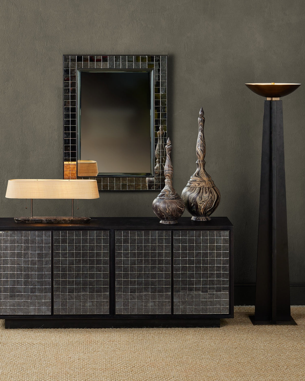 Currey and Company - 1200-1051 - Box - Marbleized - Marbleized Brown