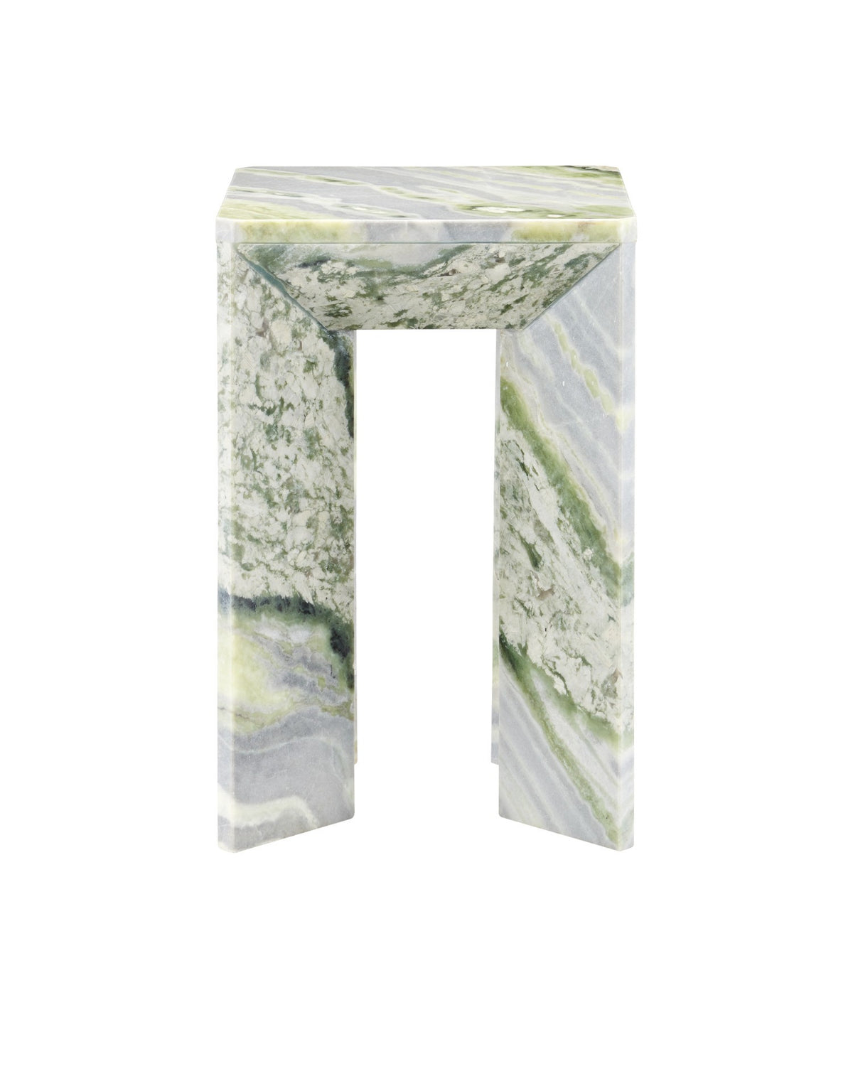 Currey and Company - 3000-0326 - Accent Table - Minerale Green Onyx Accent Table - Natural