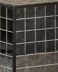 Currey and Company - 3000-0329 - Pedestal - Mosaico - Ebony / Antique Mirror