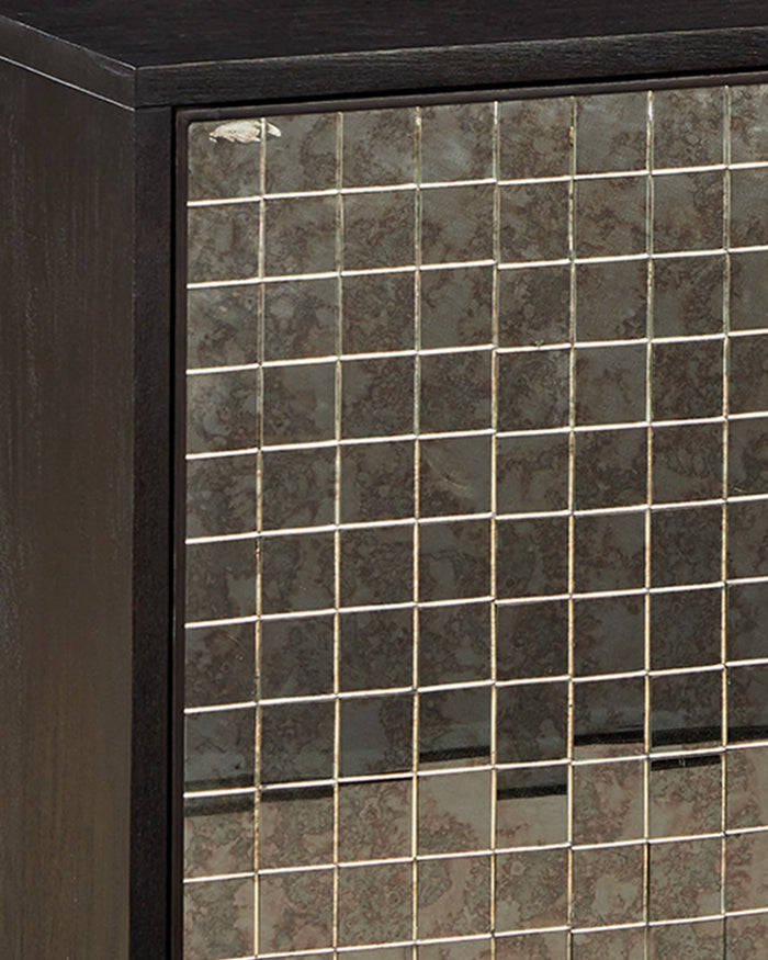 Currey and Company - 3000-0330 - Credenza - Mosaico - Ebony/Antique Mirror