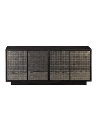 Currey and Company - 3000-0330 - Credenza - Mosaico - Ebony / Antique Mirror