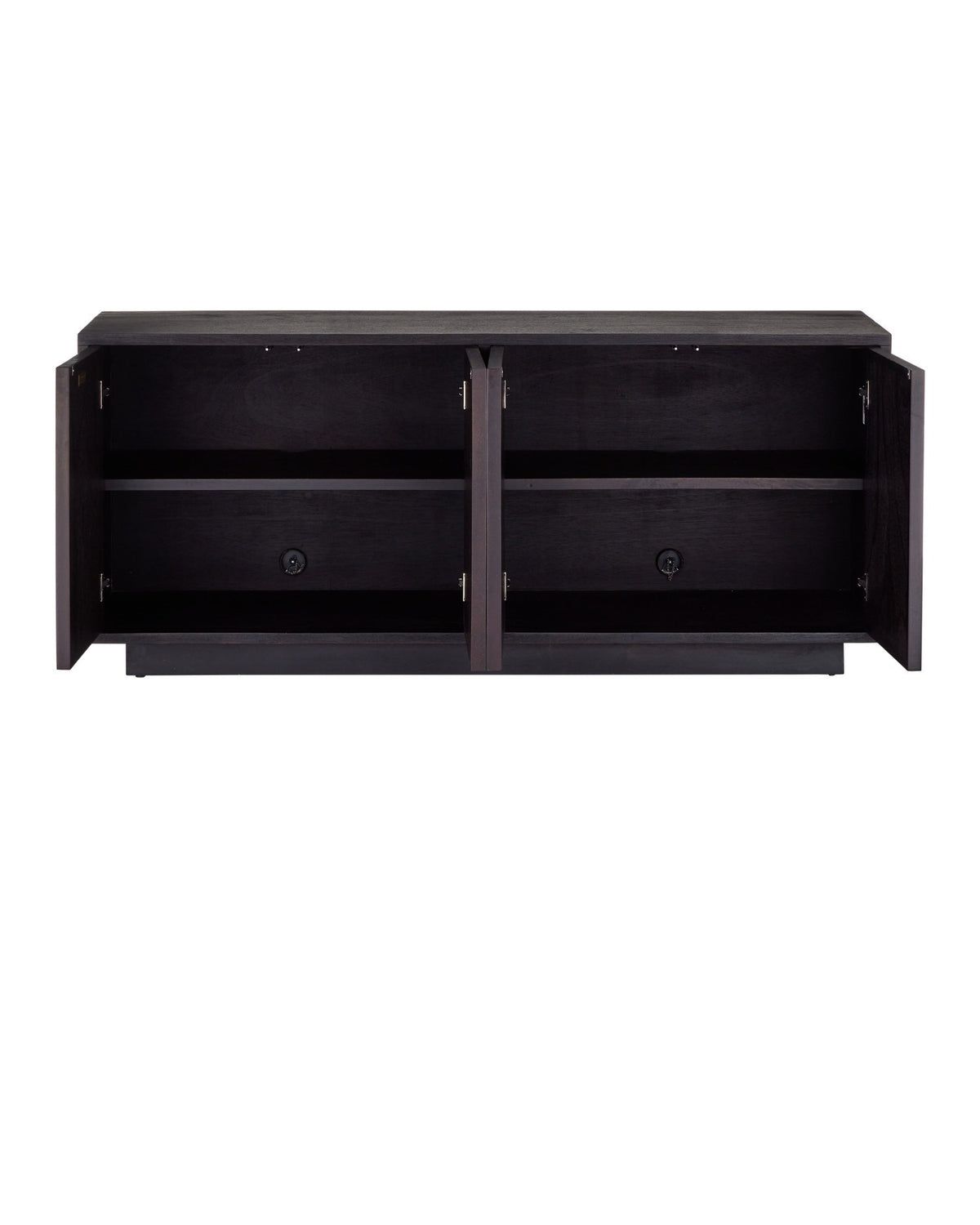 Currey and Company - 3000-0330 - Credenza - Mosaico - Ebony / Antique Mirror