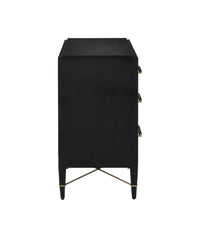 Currey and Company - 3000-0332 - Chest - Verona - Black / Natural / Champagne / Silver