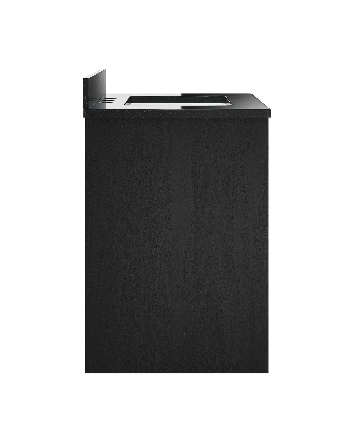 Currey and Company - 3800-0014 - 36" Vanity with Rectangular Undermount Sink - Karlson - Stained Vellum/Caviar Black & Faux Bone/Black/White