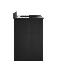 Currey and Company - 3800-0014 - 36" Vanity with Rectangular Undermount Sink - Karlson - Stained Vellum/Caviar Black & Faux Bone/Black/White