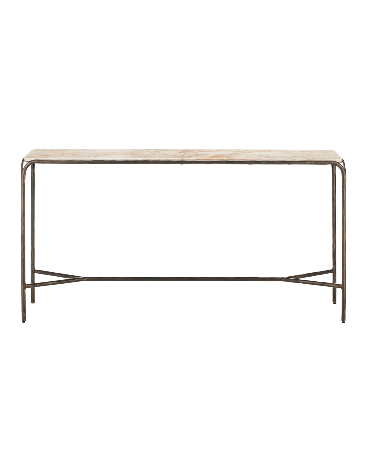 Currey and Company - 4000-0219 - Console Table - Crema - Natural/Bronze