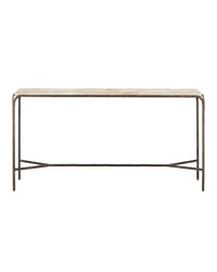 Currey and Company - 4000-0219 - Console Table - Crema - Natural/Bronze
