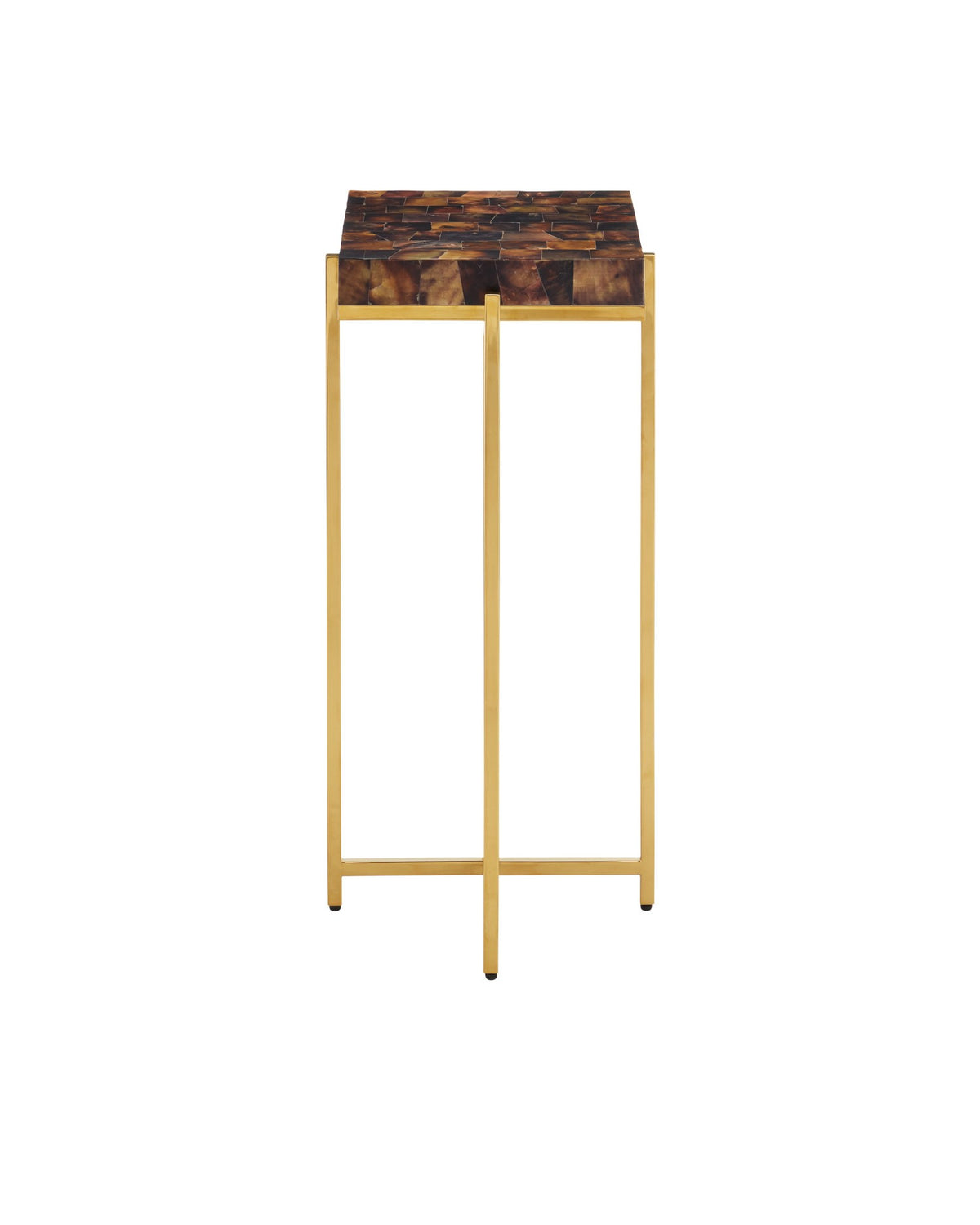 Currey and Company - 4000-0226 - Accent Table - Casey - Natural / Brass