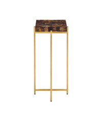 Currey and Company - 4000-0226 - Accent Table - Casey - Natural / Brass