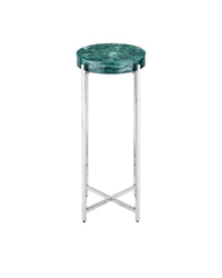 Currey and Company - 4000-0227 - Drinks Table - Rina - Teal / Polished Nickel