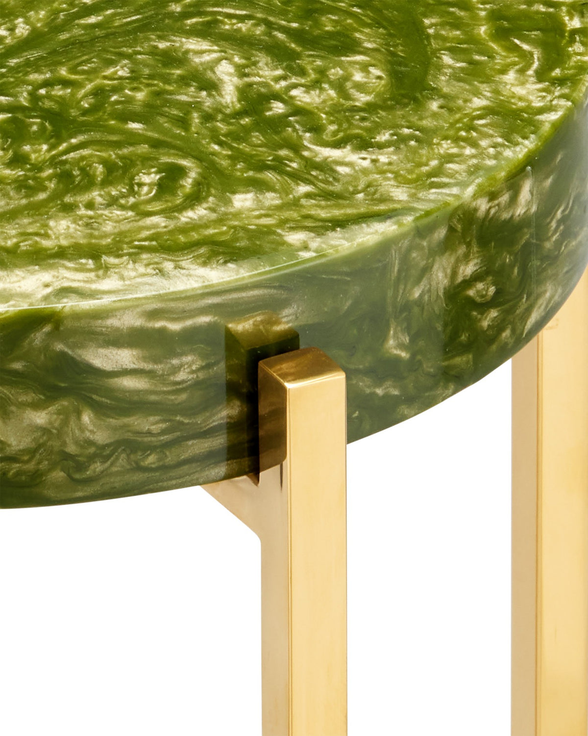 Currey and Company - 4000-0228 - Drinks Table - Rina - Green / Brass