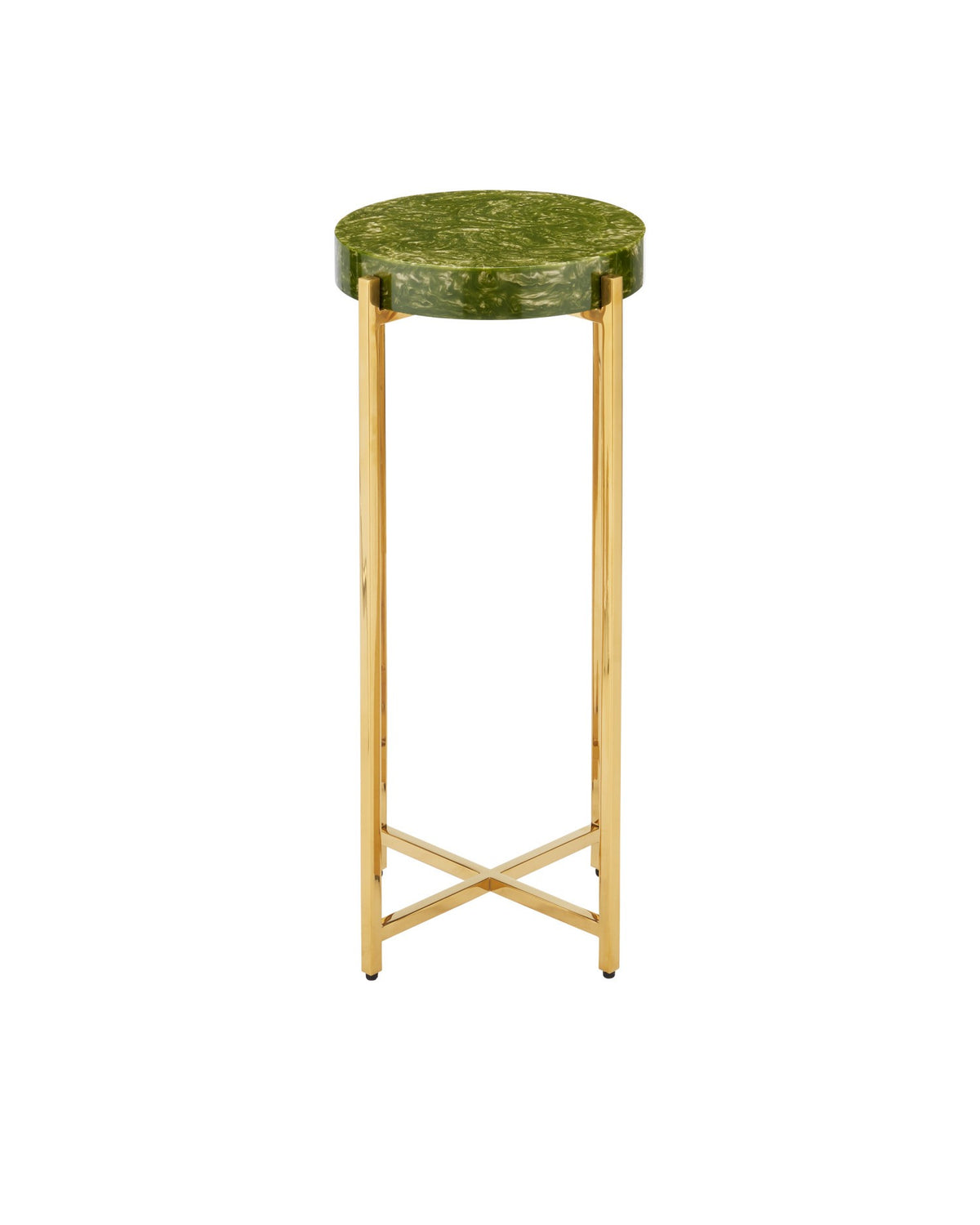 Currey and Company - 4000-0228 - Drinks Table - Rina - Green / Brass