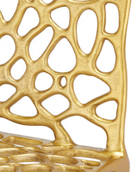 Currey and Company - 4000-0231 - Side Chair - Honeycomb - Gold