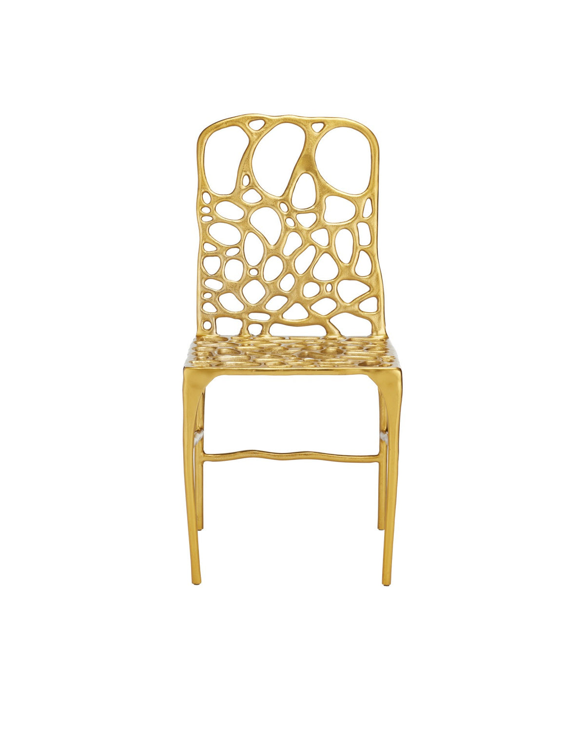 Currey and Company - 4000-0231 - Side Chair - Honeycomb - Gold
