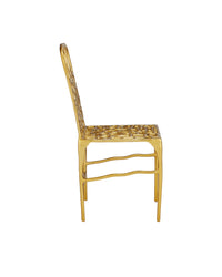 Currey and Company - 4000-0231 - Side Chair - Honeycomb - Gold