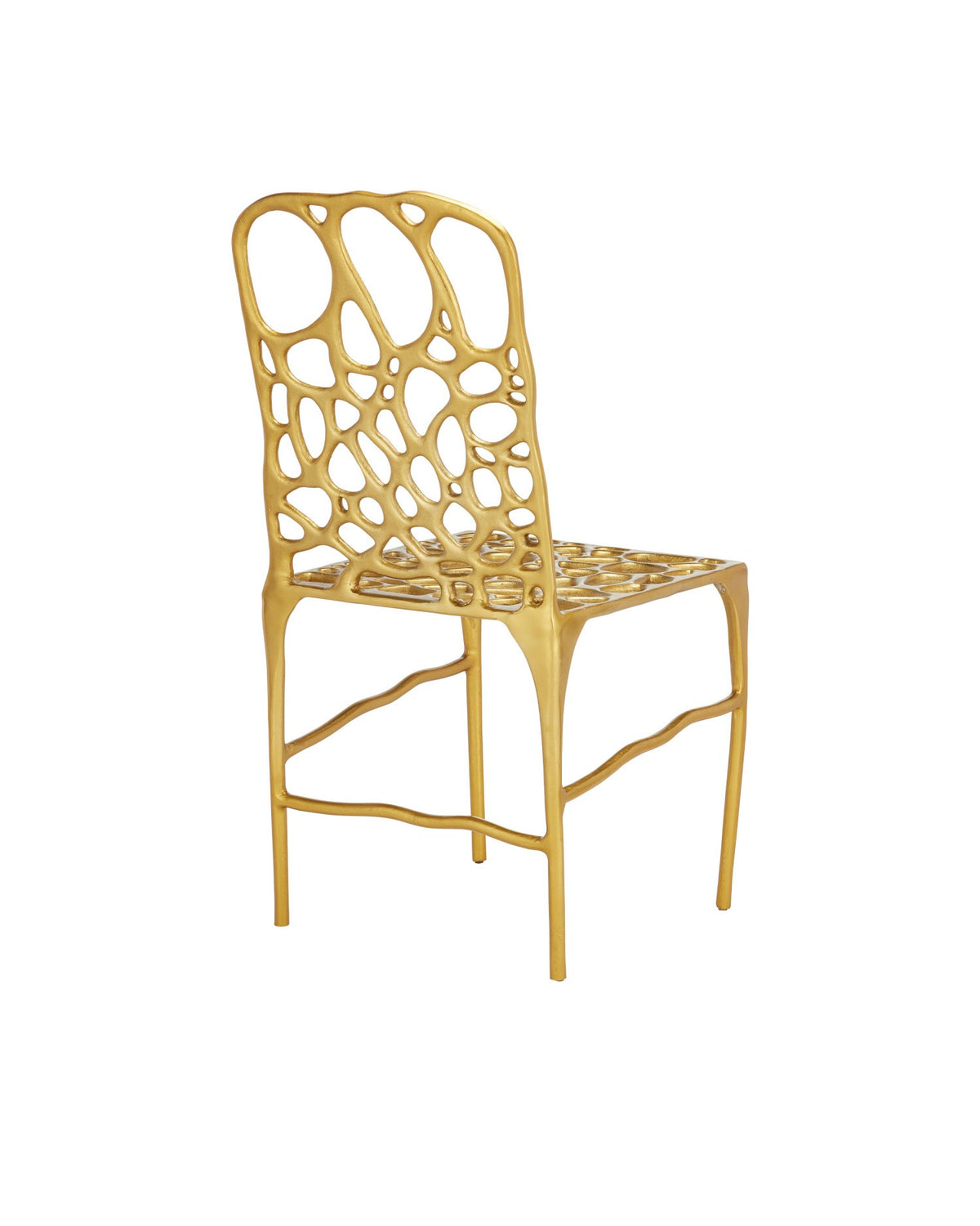 Currey and Company - 4000-0231 - Side Chair - Honeycomb - Gold