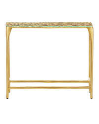Currey and Company - 4000-0232 - Console Table - Honeycomb - Gold / Clear