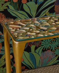 Currey and Company - 4000-0232 - Console Table - Honeycomb - Gold / Clear