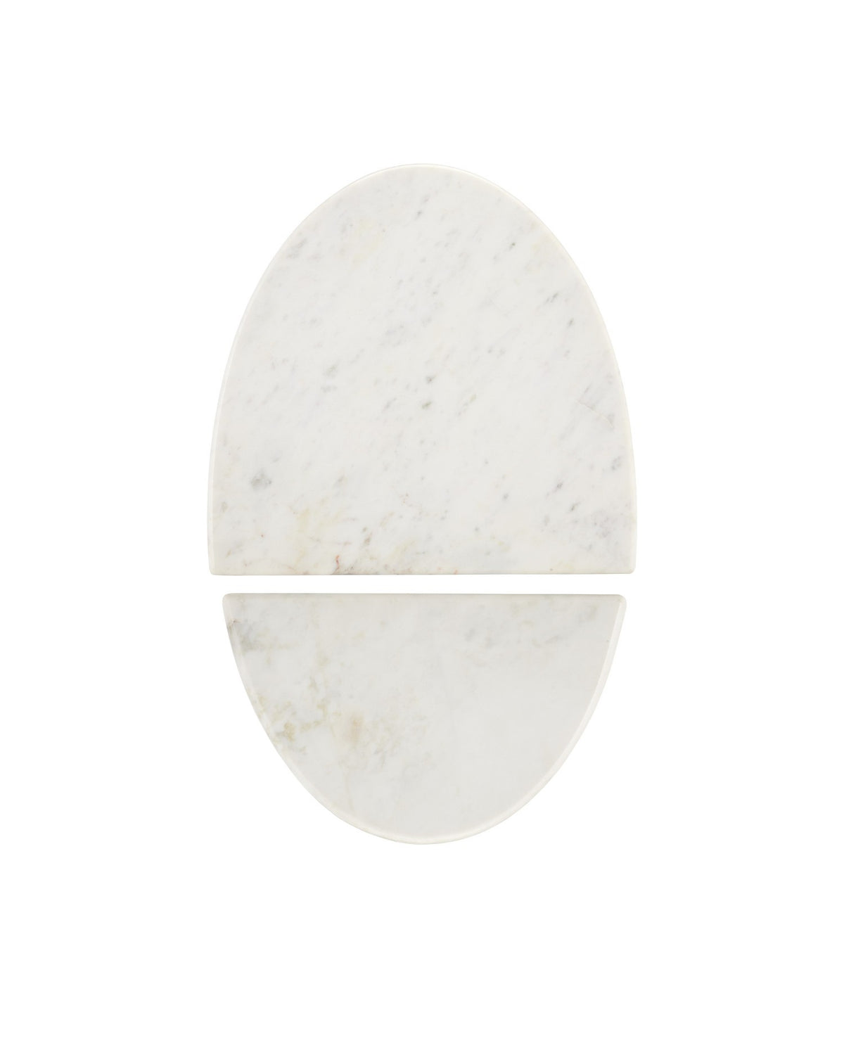 Currey and Company - 4000-0233 - Accent Table - Doublet Marble Accent Table Set of 2 - White / Antique Brass