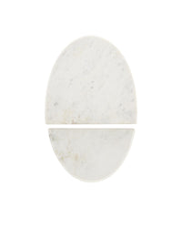 Currey and Company - 4000-0233 - Accent Table - Doublet Marble Accent Table Set of 2 - White / Antique Brass