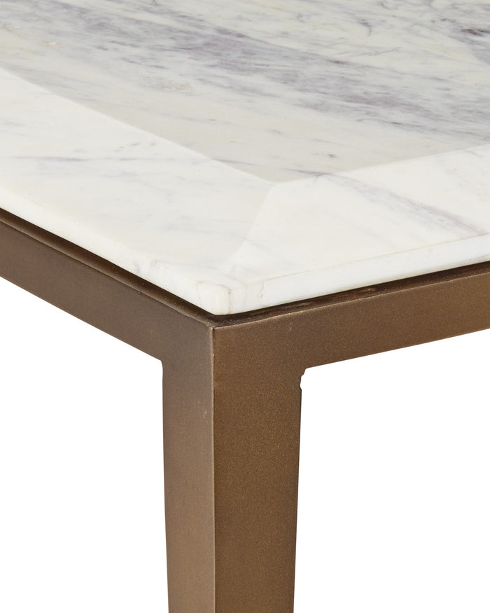 Currey and Company - 4000-0237 - Cocktail Table - Oblique - Natural/Antique Brass