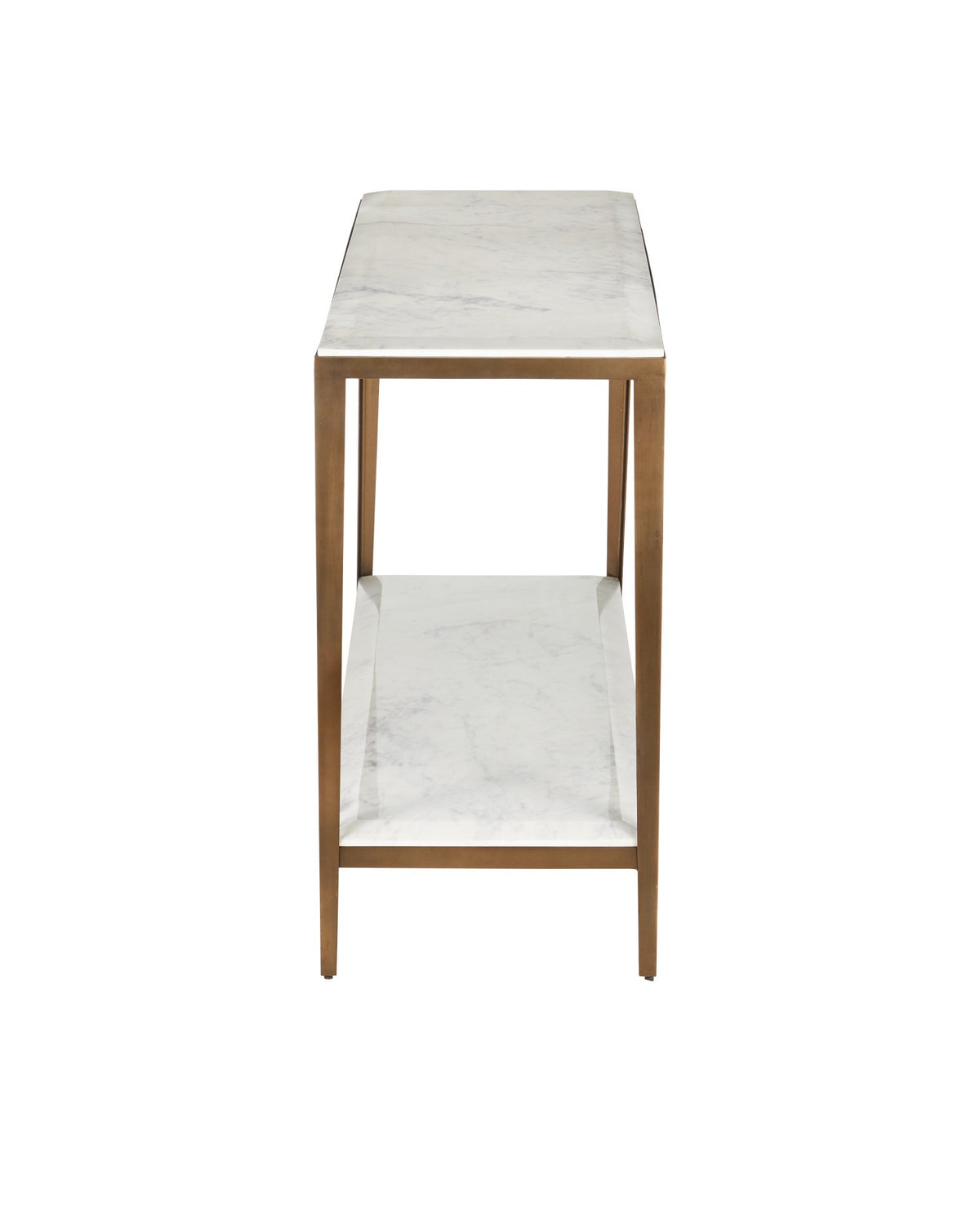 Currey and Company - 4000-0238 - Console Table - Oblique - Natural / Antique Brass