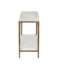 Currey and Company - 4000-0238 - Console Table - Oblique - Natural / Antique Brass