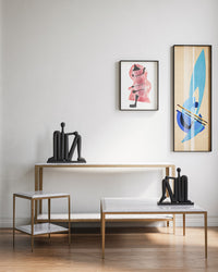 Currey and Company - 4000-0238 - Console Table - Oblique - Natural / Antique Brass