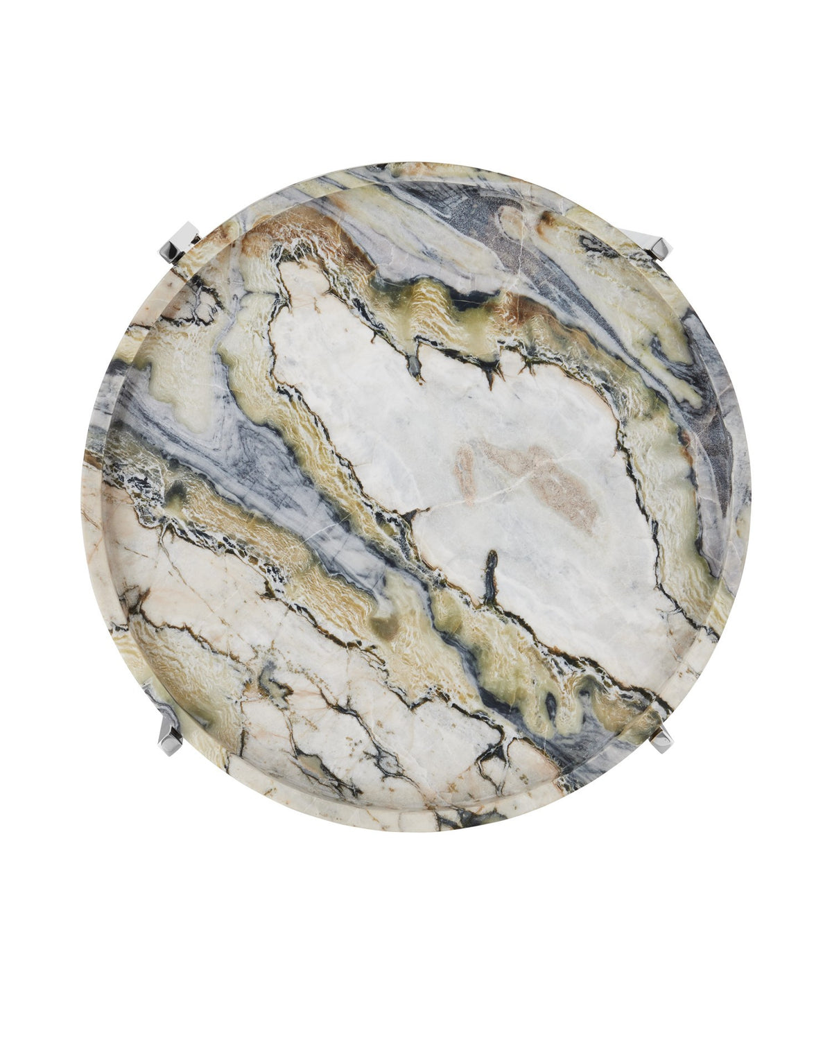 Currey and Company - 4000-0242 - Accent Table - Freya - Natural / Nickel