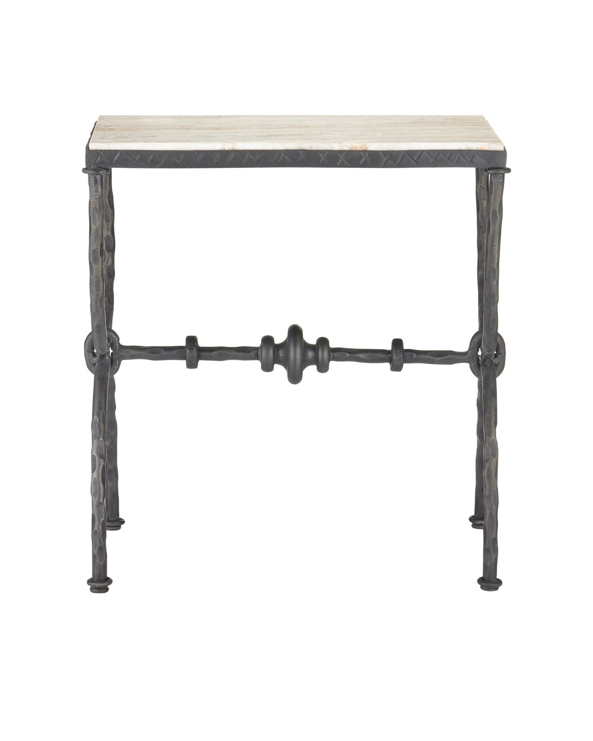 Currey and Company - 4000-0243 - Side Table - Agora - Natural / Rustic Bronze