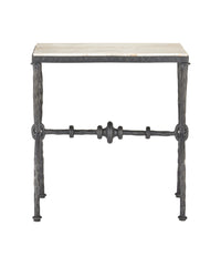 Currey and Company - 4000-0243 - Side Table - Agora - Natural / Rustic Bronze