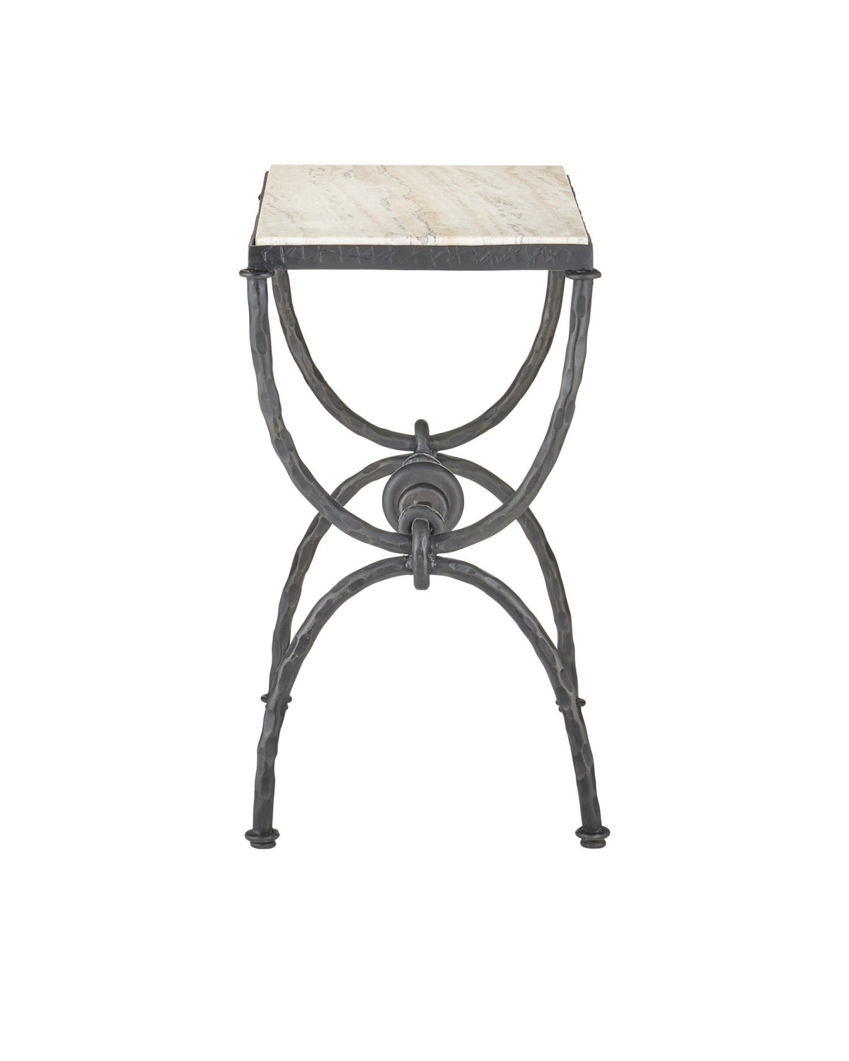 Currey and Company - 4000-0243 - Side Table - Agora - Natural / Rustic Bronze