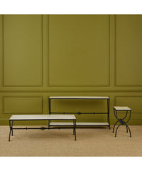 Currey and Company - 4000-0243 - Side Table - Agora - Natural / Rustic Bronze