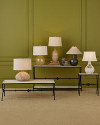 Currey and Company - 4000-0243 - Side Table - Agora - Natural / Rustic Bronze